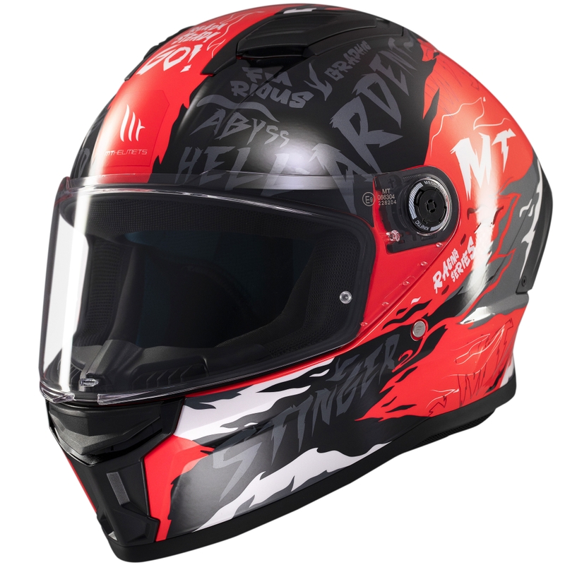 Integrálna helma na motorku MT Stinger 2 Ardent čierno-červená