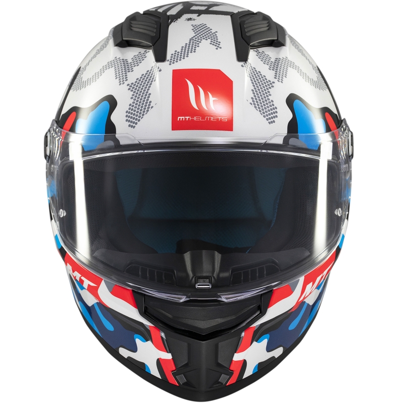 Integrálna helma na motorku MT Stinger 2 Yozu bielo-modrá