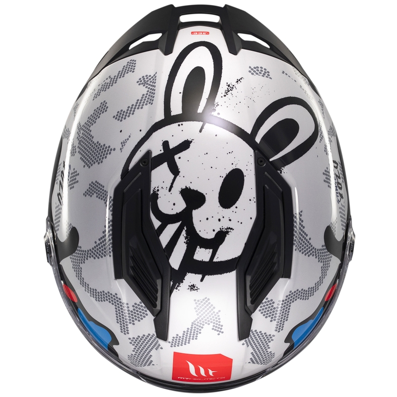 Integrálna helma na motorku MT Stinger 2 Yozu bielo-modrá