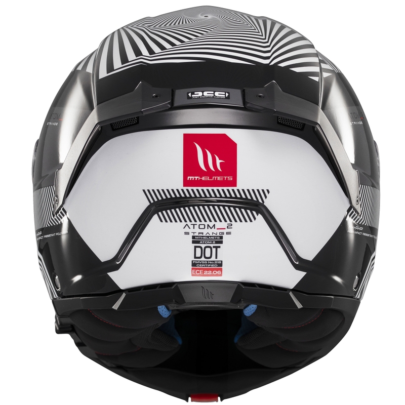 Výklopná prilba na motorku MT Atom 2 SV Strange čierno-bielo-šedá