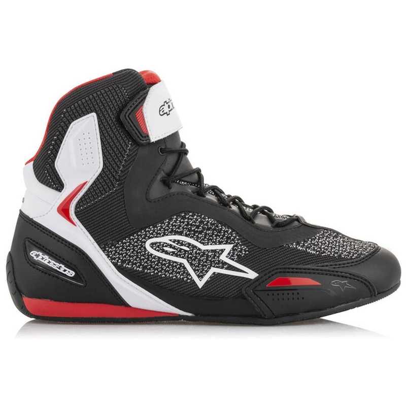 Topánky na motorku Alpinestars Faster 3 Rideknit čierno-bielo-červené