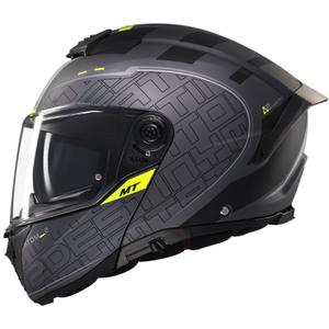 Výklopná helma na motorku MT Atom 2 SV Destiny matná čierno-šedá