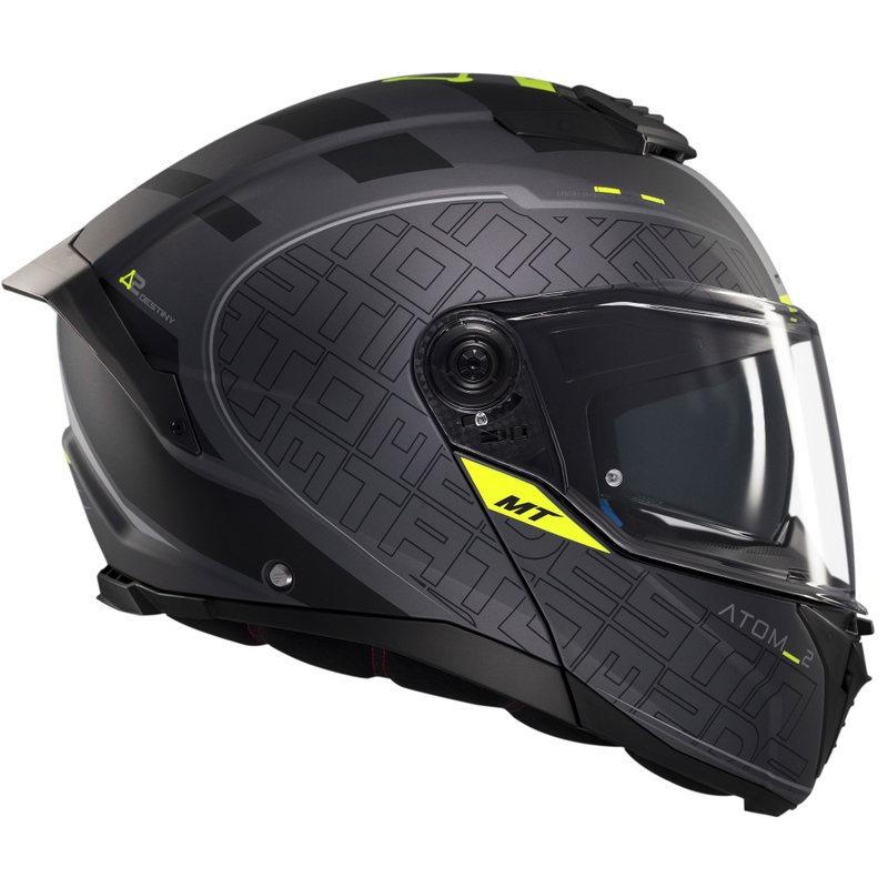 Výklopná helma na motorku MT Atom 2 SV Destiny matná čierno-šedá