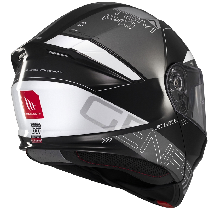 Vyklápacia prilba na motorku MT Genesis SV Atempo čierno-šedá