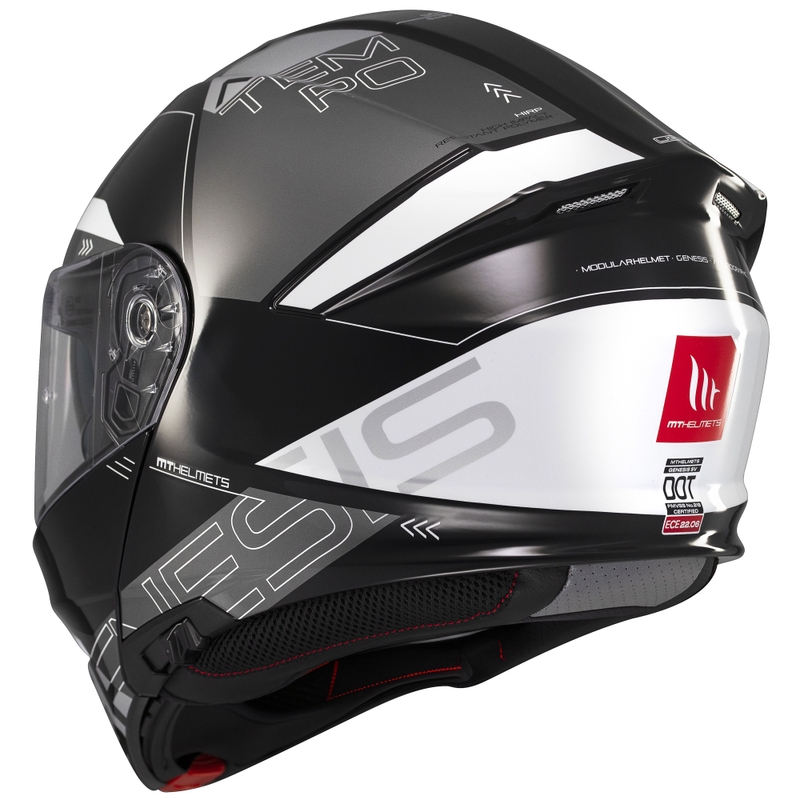 Vyklápacia prilba na motorku MT Genesis SV Atempo čierno-šedá