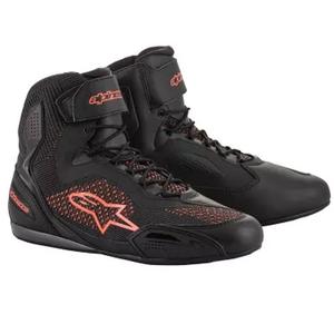 Topánky na motorku Alpinestars Faster 3 Rideknit čierno-fluo červené