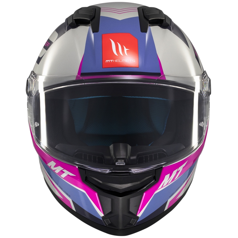 Integrálna prilba na motorku MT Stinger 2 Tron šedo-fialovo-ružová
