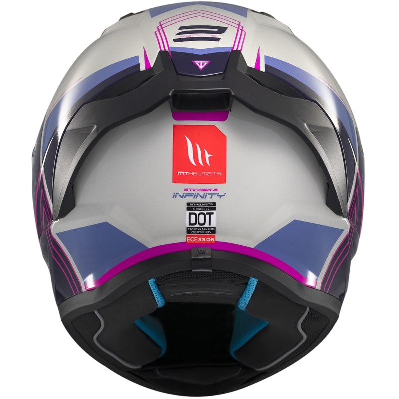 Integrálna prilba na motorku MT Stinger 2 Tron šedo-fialovo-ružová