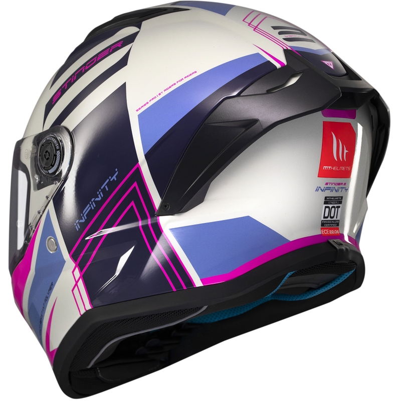 Integrálna prilba na motorku MT Stinger 2 Tron šedo-fialovo-ružová
