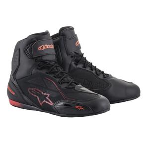 Topánky na motorku Alpinestars Faster 3 Drystar čierno-fluo červené