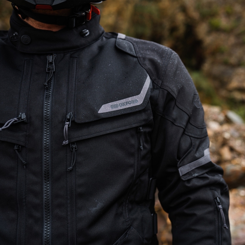 Bunda na motorku Oxford Advanced Rockland Dry2Dry čierna
