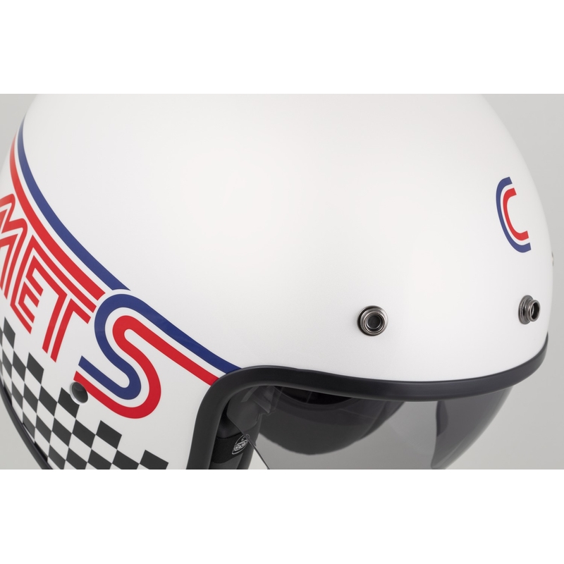 Otvorená helma na motorku Cassida Oxygen 2.0 Rondo perleťová bielo-červeno-modro-čierna