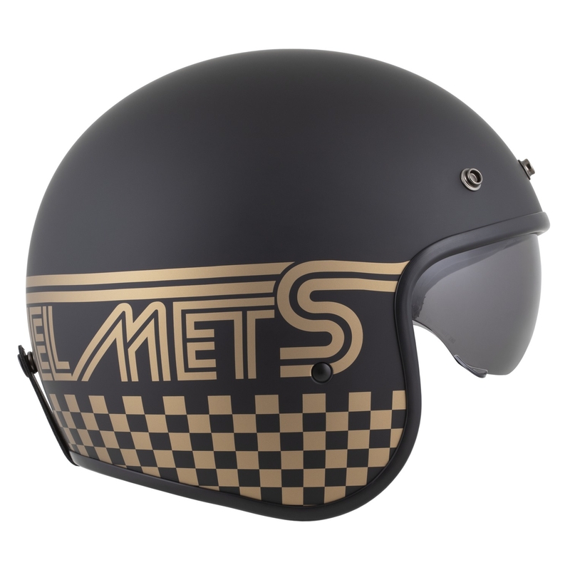 Otvorená helma na motorku Cassida Oxygen 2.0 Rondo matná čierno-zlatá