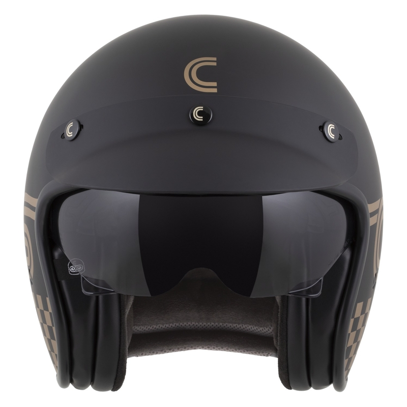 Otvorená helma na motorku Cassida Oxygen 2.0 Rondo matná čierno-zlatá