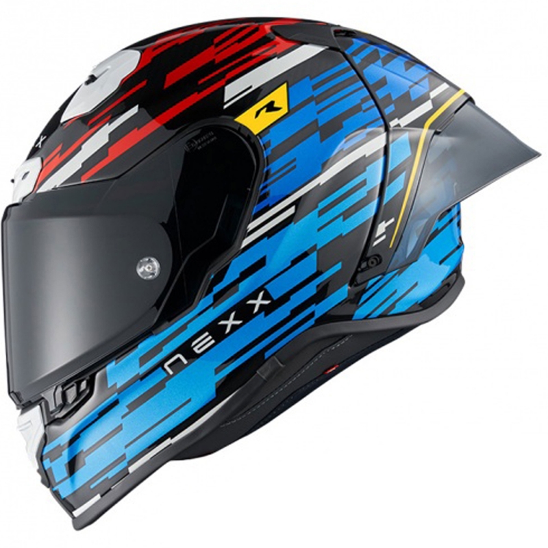 Integrálna helma na motorku Nexx X.R3R Glitch Racer modro-červená výpredaj