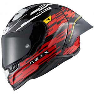 Integrálna helma na motorku Nexx X.R3R Glitch Racer červeno-biela