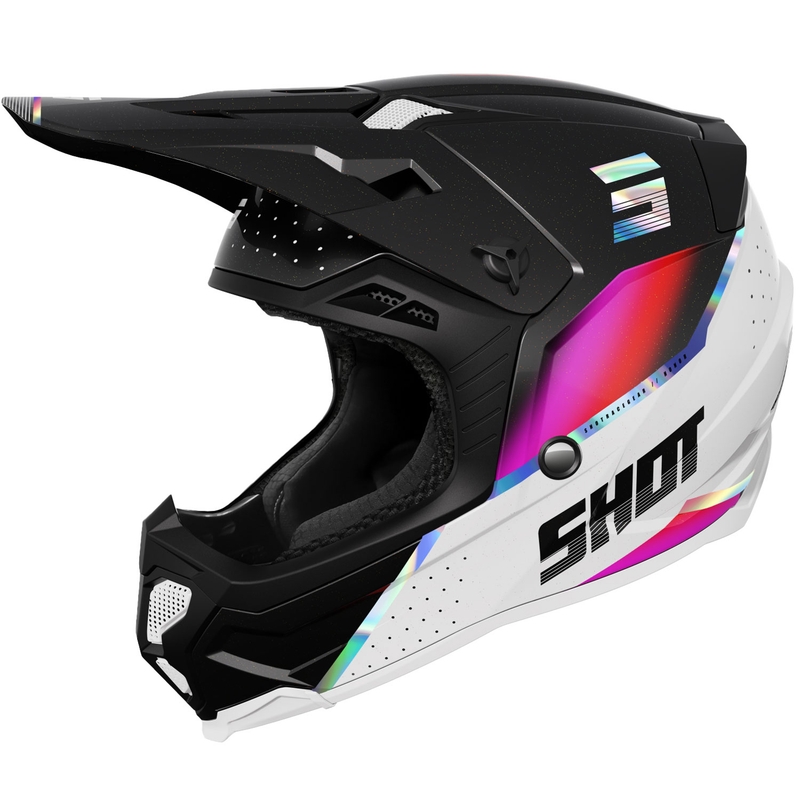 Motokrosová prilba Shot Core Honor čierno-holograficky perlová