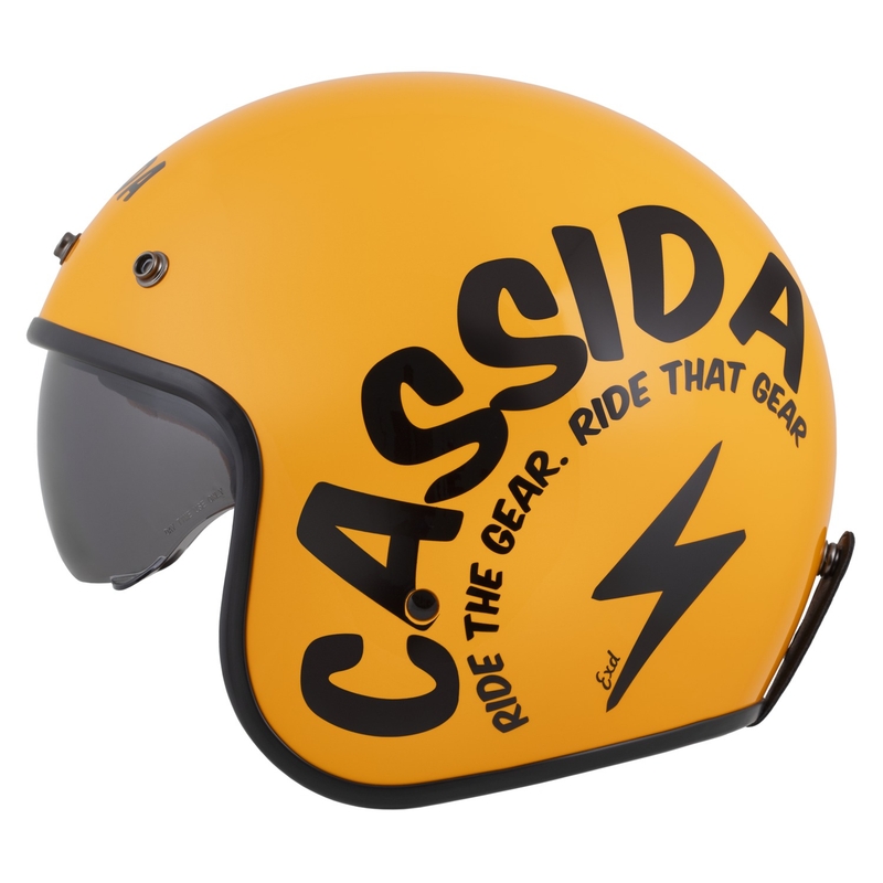 Otvorená prilba na motorku Cassida Oxygen 2.0 Gear žlto-čierna