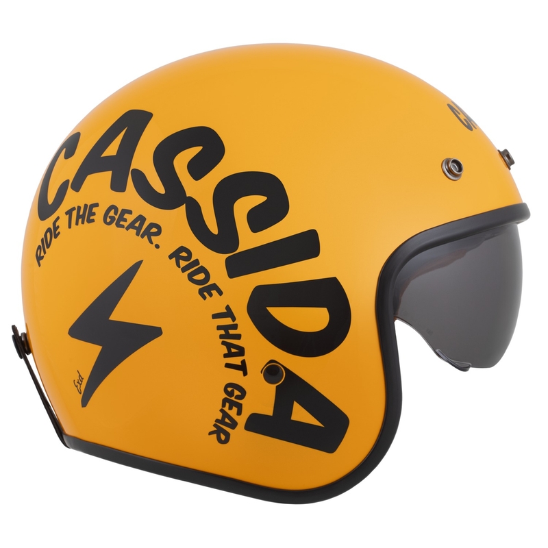 Otvorená prilba na motorku Cassida Oxygen 2.0 Gear žlto-čierna