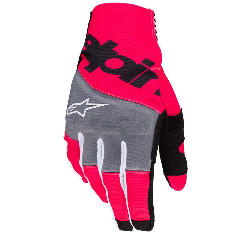 Motokrosové rukavice Alpinestars Techstar čierno-fluorescenčno ružové