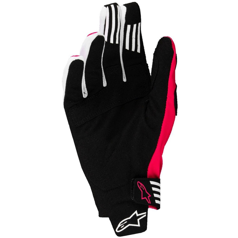 Motokrosové rukavice Alpinestars Techstar čierno-fluorescenčno ružové