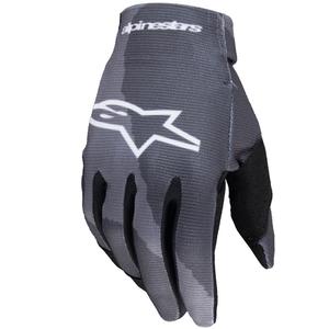 Detské rukavice na motocykel Alpinestars Radar camo šedo-čierne