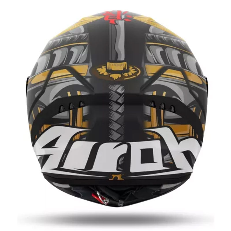 Integrálna helma na motorku Airoh Connor Samurai matná čierno-červeno-hnedo-šedá