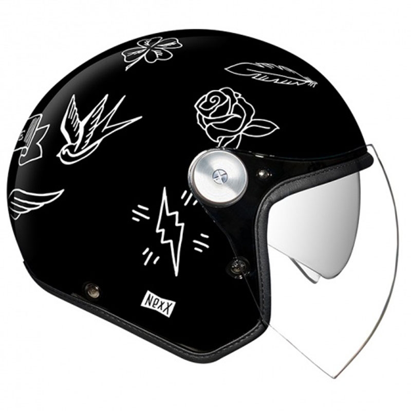 Otvorená helma Nexx X.G30 Tattoo čierno-biela výpredaj