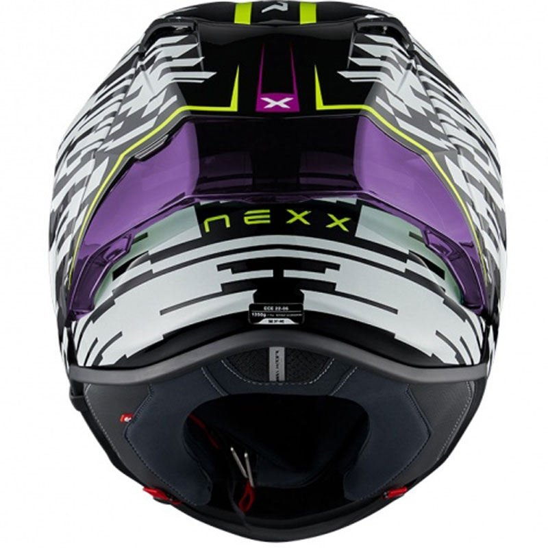Integrálna helma na motorku Nexx X.R3R Glitch Racer bielo-fluo žltá výpredaj
