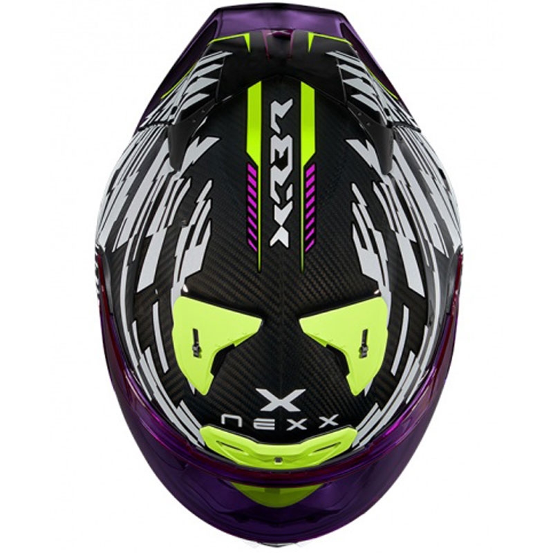 Integrálna helma na motorku Nexx X.R3R Glitch Racer bielo-fluo žltá výpredaj