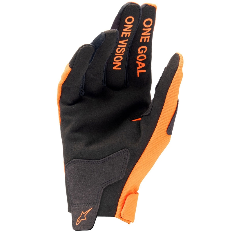 Detské motokrosové rukavice Alpinestars Radar oranžovo-čierne
