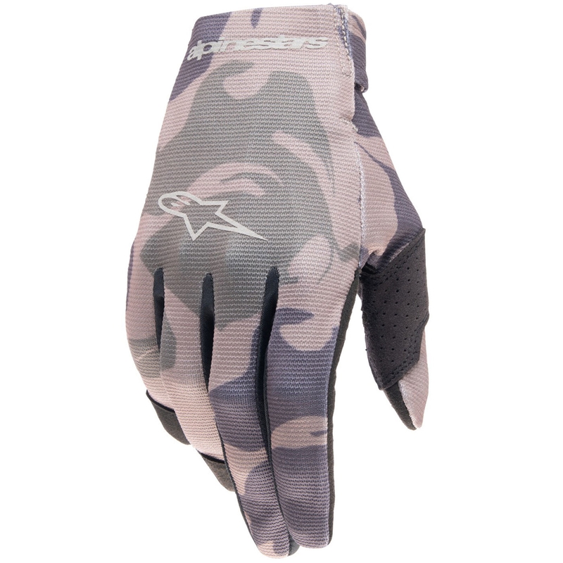 Detské motokrosové rukavice Alpinestars Radar zelené camo-hnedé