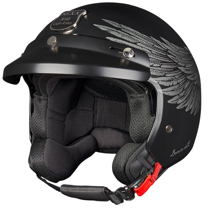 Otvorená prilba na motocykel NEXX Y.10 EAGLE RIDER čierno-šedá výpredaj