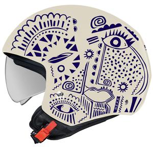 Otvorená prilba na motocykel NEXX Y.10 Artville krémovo-modrá
