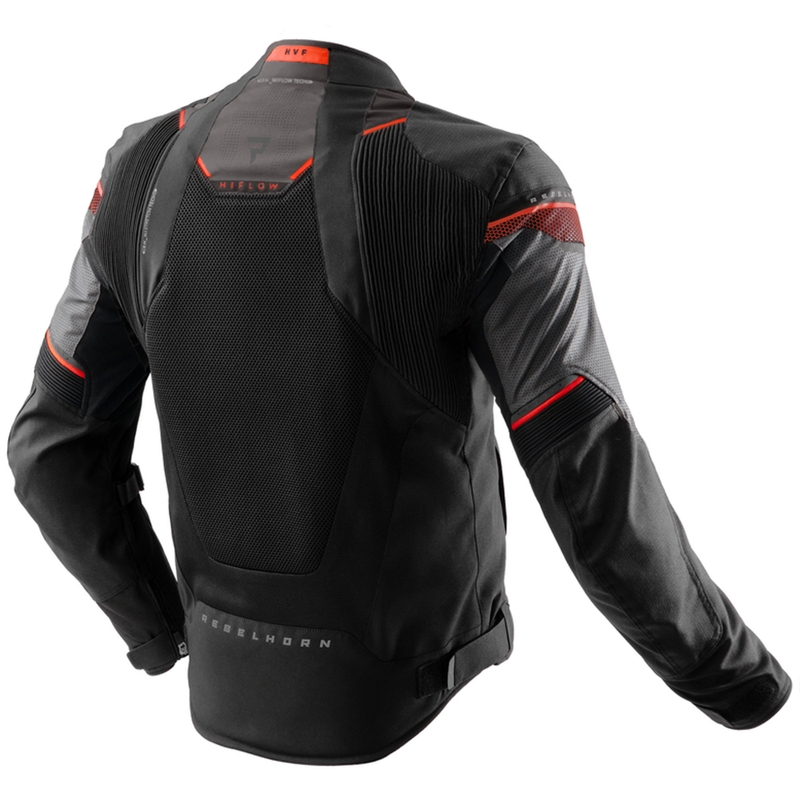 Bunda na motorku Rebelhorn Hiflow V čierno-šedo-červená