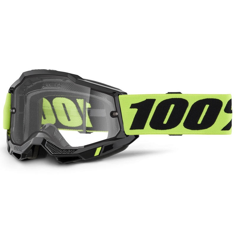 Motokrosové okuliare 100% ACCURI 2 Enduro žlté s dvojitým čírym plexisklom