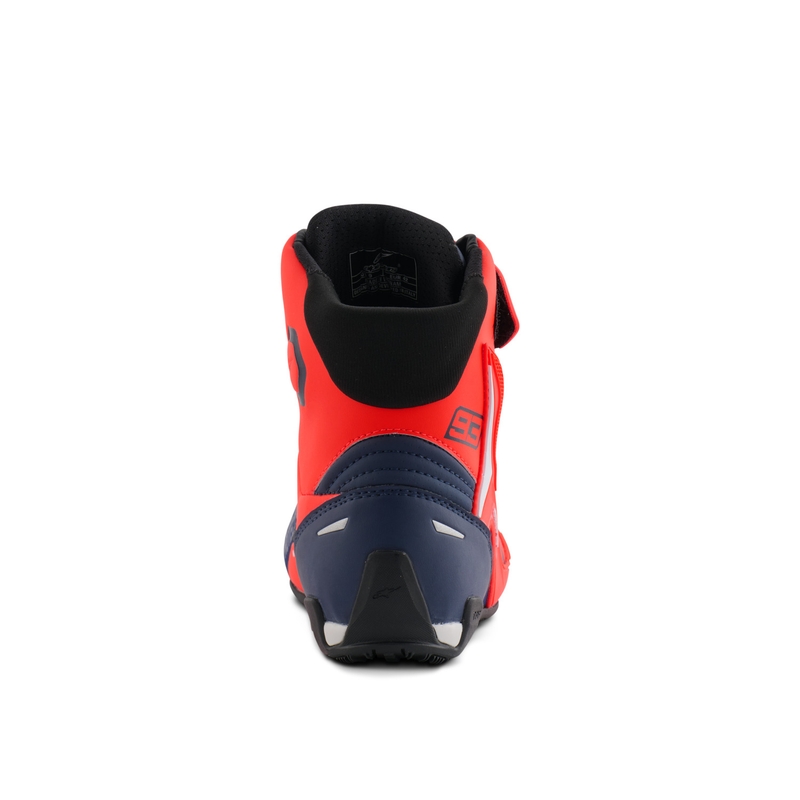 Topánky na motorku Alpinestars Faster-4 kolekcia MM93 fluo červeno-modro-biele