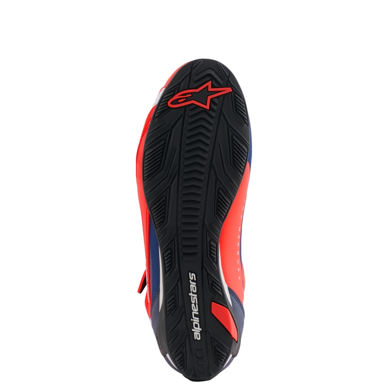 Topánky na motorku Alpinestars Faster-4 kolekcia MM93 fluo červeno-modro-biele
