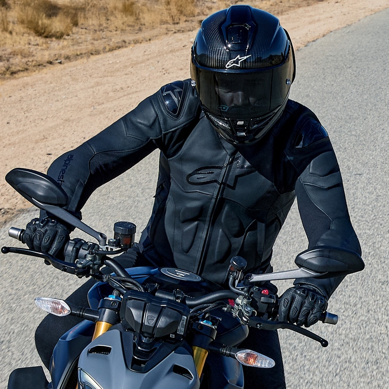 Kožená bunda na motorku Alpinestars Dusk čierna