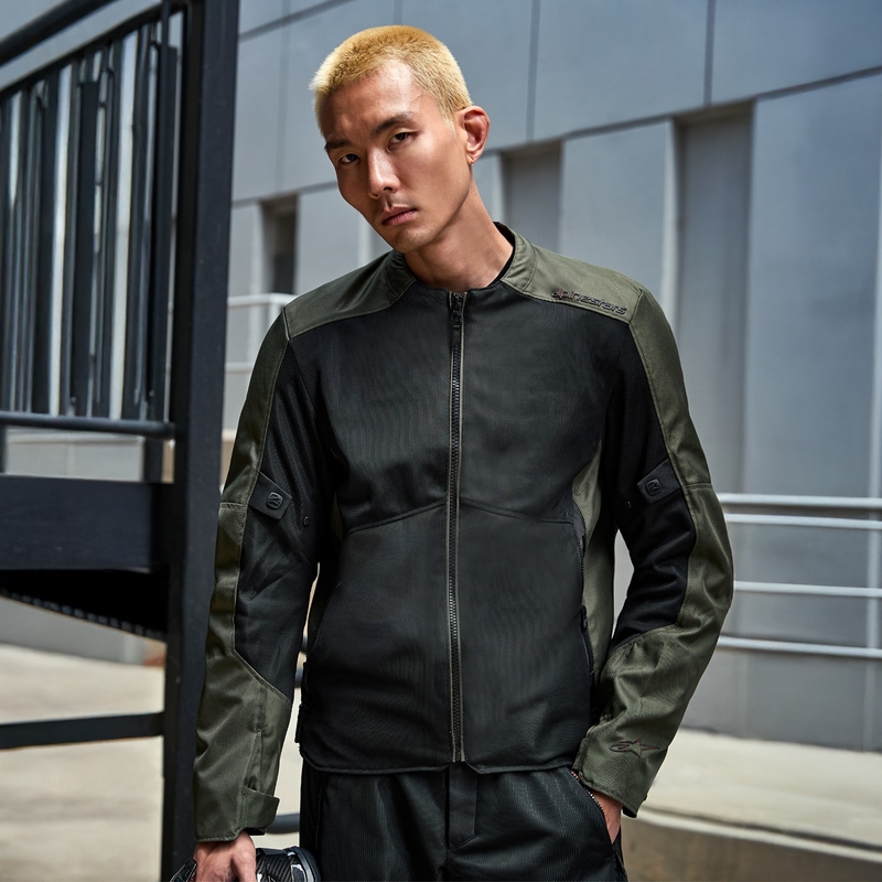 Bunda na motorku Alpinestars C-1 Air čierno-khaki