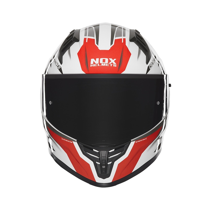 Integrálna prilba na motocykel NOX N401 Crower bielo-čierno-červená
