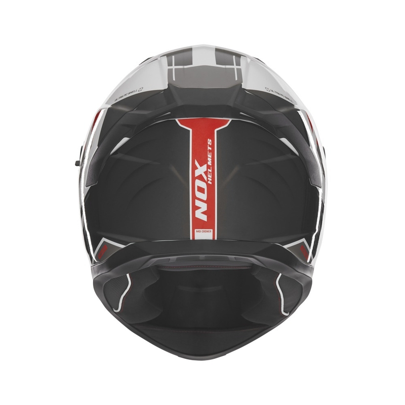 Integrálna prilba na motocykel NOX N401 Crower bielo-čierno-červená