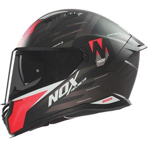 Integrálna prilba na motorku NOX N401 Crower matná čierno-červená