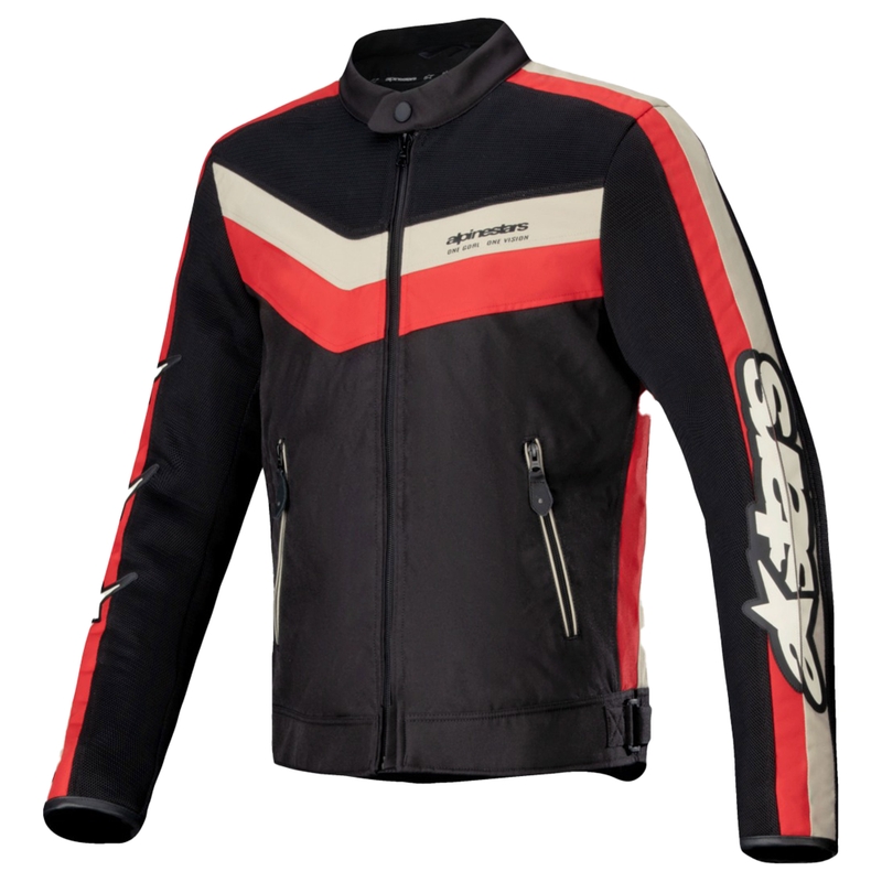 Bunda na motorku Alpinestars T-Dyno Air čierno-červeno-béžová