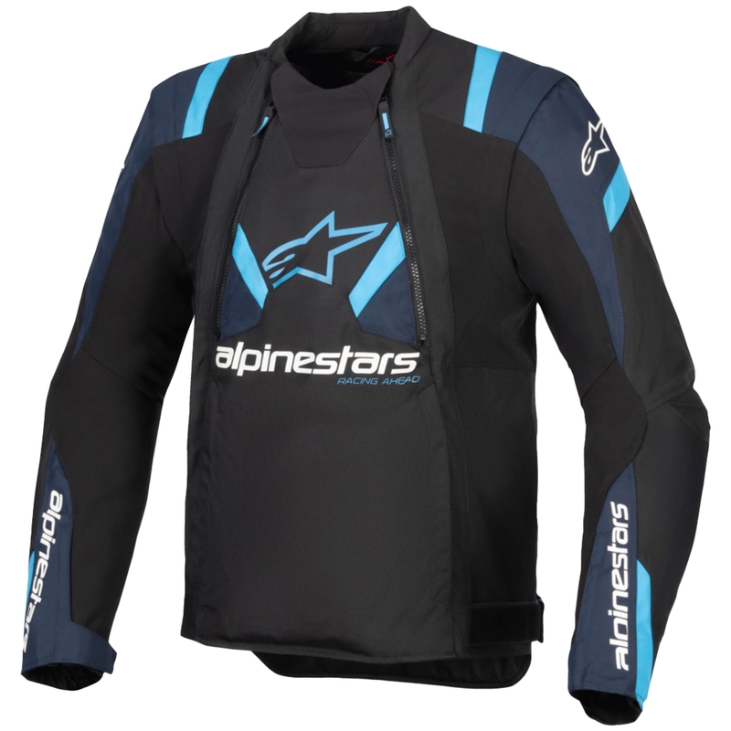 Bunda na motorku Alpinestars T-Stunt Air čierno-modro-svetlo modrá