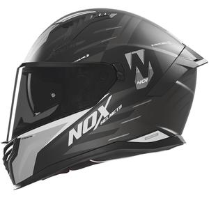 Integrálna helma na motorku NOX N401 Crower matná čierno-strieborná