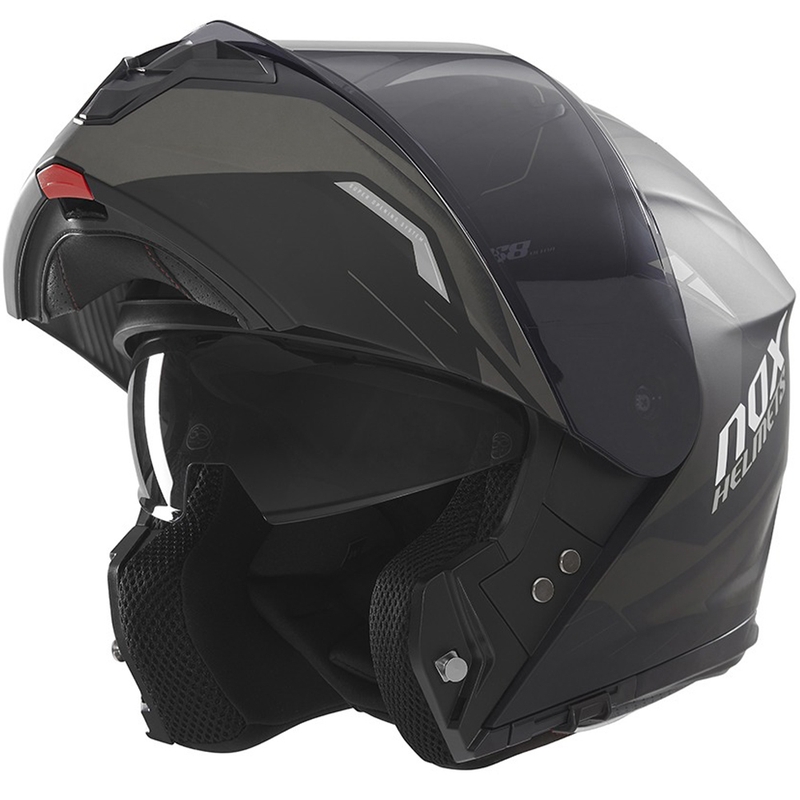 Odklápacia prilba na motocykel NOX N968 Ultra matná čierno-titánová