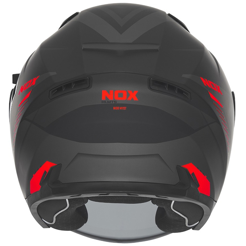 Otvorená prilba na motocykel NOX N130 Myst matná čierno-červená