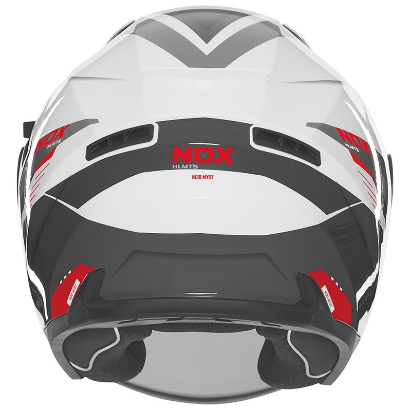 Otvorená prilba na motocykel NOX N130 Myst bielo-čierno-červená