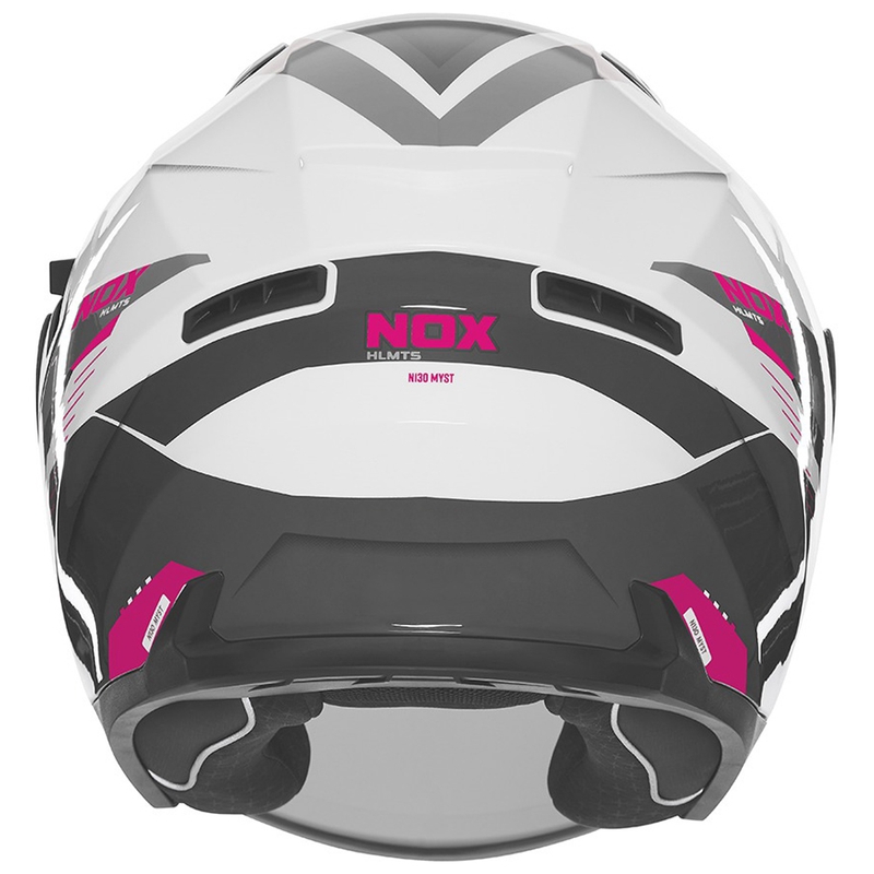 Otvorená prilba na motocykel NOX N130 Myst bielo-čierno-ružová